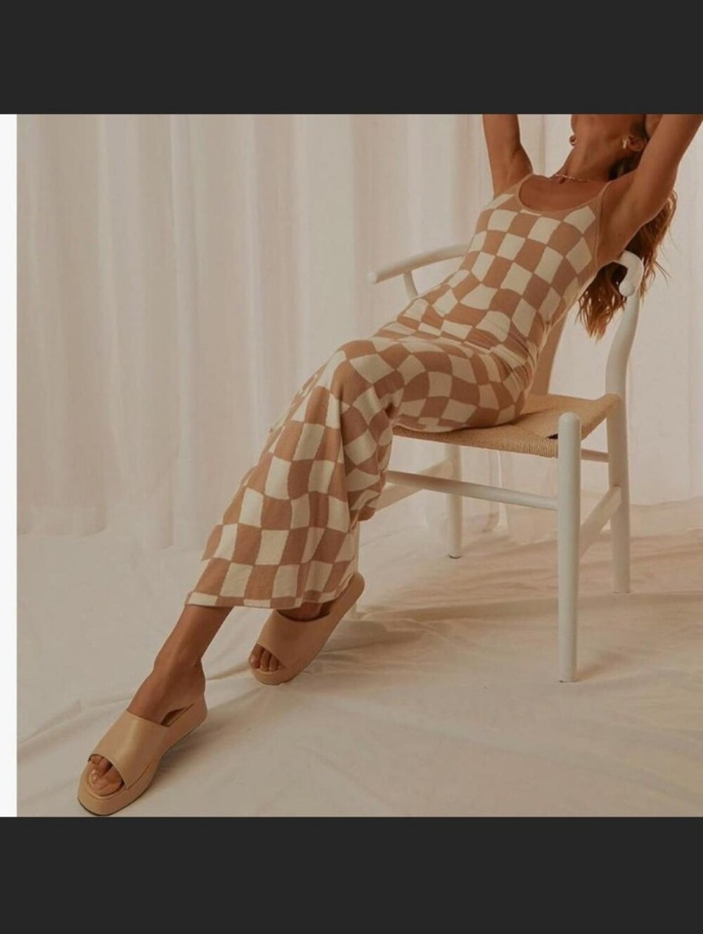 🤎 The Perfect Checkerboard Knit Maxi 🤎Size M